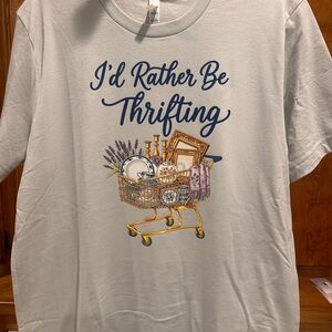 Light Grey Bella Canvas Tee with Thrifting Design